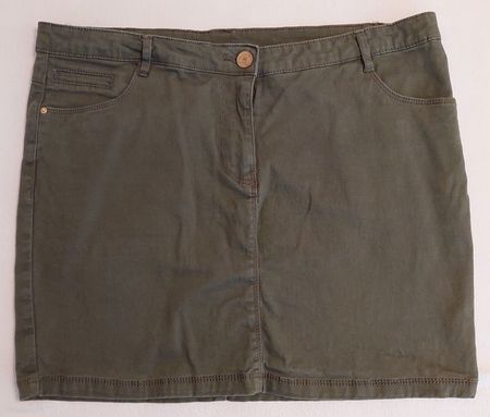Khaki Stretch Minirock, Gr. 42 / 44 / M / X