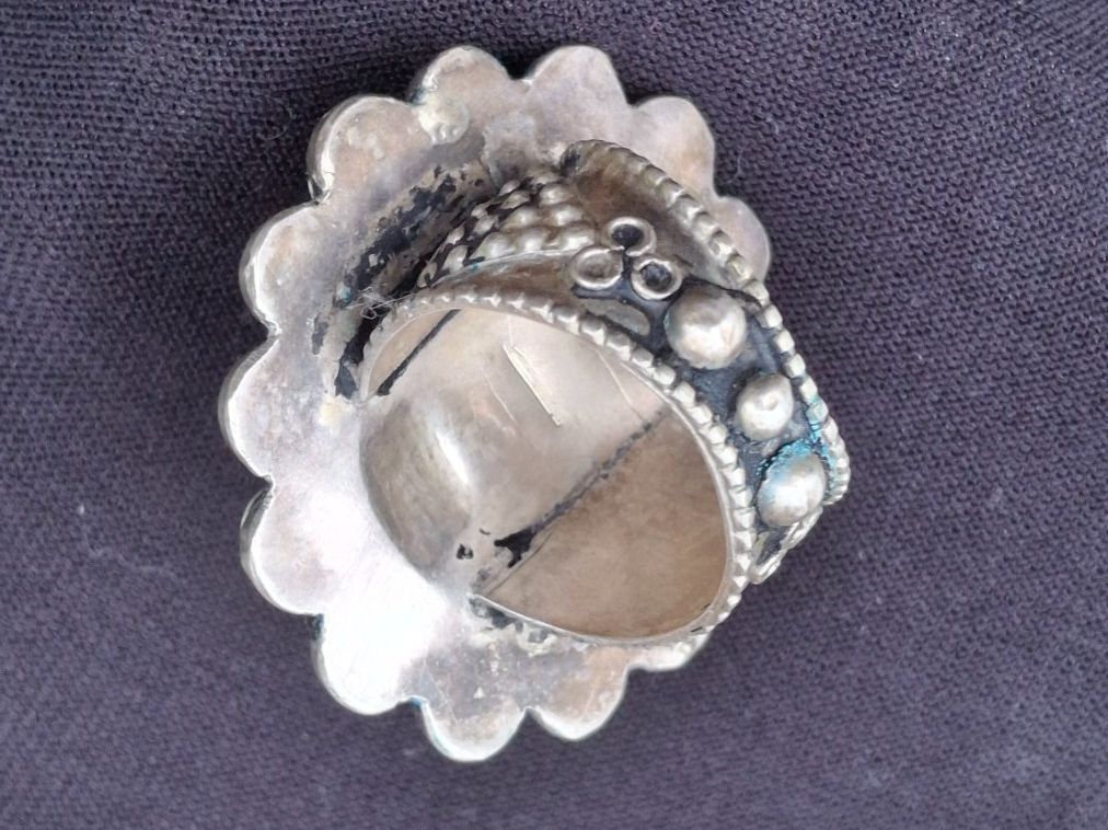 Anelli: Antiker afghanischer Kuchi Ring aus Silber m. Glasstein 14Gr – Usato da Münchenbuchsee venduto da babilibern 5