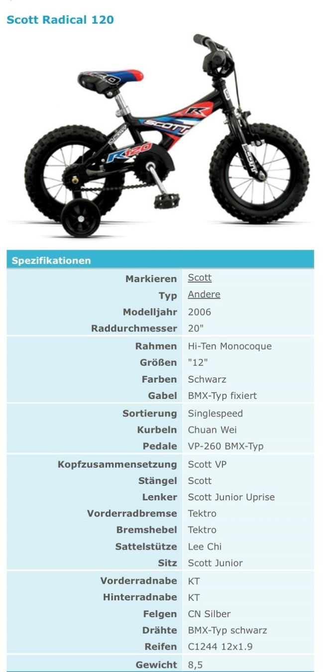 Scott Velos: Scott BMX Kinder – Gebraucht aus Adlikon b.Regensdf von Sandy886 4