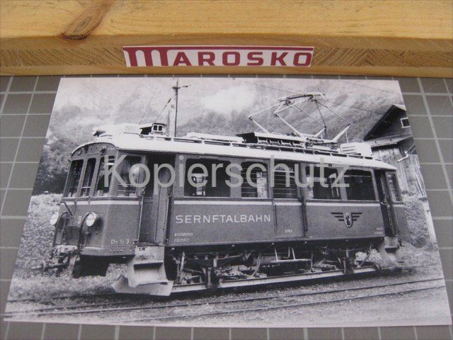 Ansichtskarten: Echtfoto: Triebwagen der Sernftalbahn, ca 1968, Sernftalbahn – Gebraucht aus Malters von Marosko