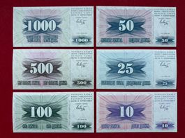 Bosnien und Herzegowina 1992 - Dinara - Notenset UNC