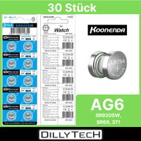 Koonenda AG6/LR920/370/SR920SW Alkaline-Knopfbatterien-30Stk