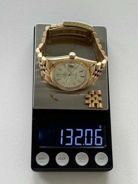 Rolex Orologi: Rolex Datejust Full Gold mit Garantie, Full set Top Zustand – Nuovo e nell'imballaggio originale da Schaffhausen venduto da kim-kardashian 9
