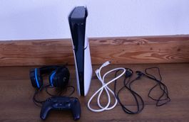 PlayStation 5 Digital Edition + Zubehör + zusätzlicher Contr