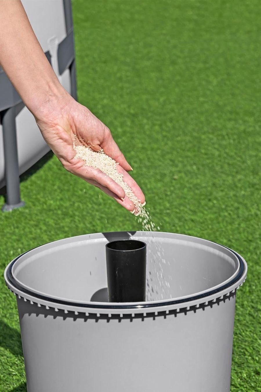 Bestway Accessori per Piscine: Bestway 58515 Sandfilterpumpe, 3.596 l, Grau – Nuovo e nell'imballaggio originale da Züberwangen venduto da Sparposten 6