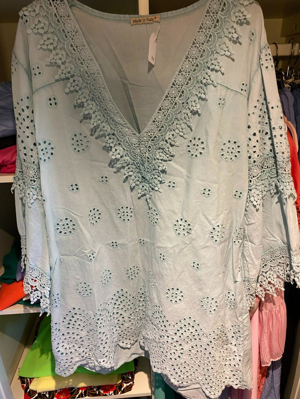 Camicette: DAMEN BLUSE TÜRKIS – Nuovo e nell'imballaggio originale da Meienried venduto da ManuelaBoutique 5