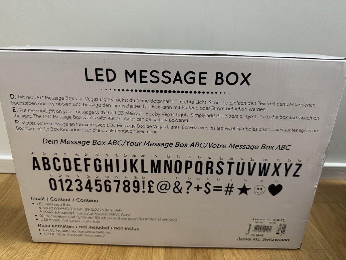 Alle Dekorationen: LED Message Box mit 90 Buchstaben und Symbolen – Gebraucht aus Zürich von wtpooh 4