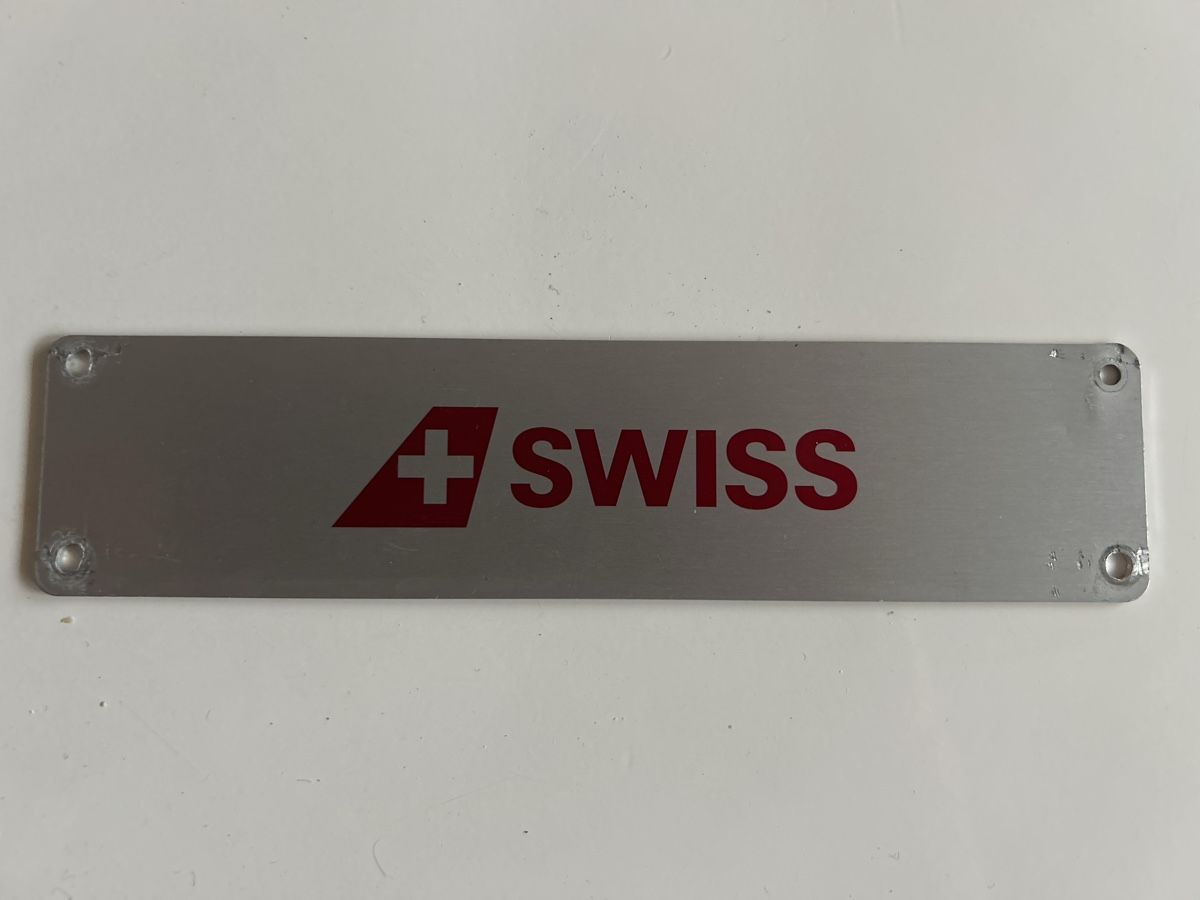 Ecriteaux: Swiss Flugzeug trolley Schild – D'occasion à kloten par Sgana