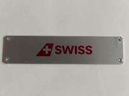 Swiss Flugzeug trolley Schild