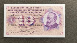 10 Franken Banknote Keller 1977 unc