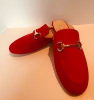 Mules pantolette rouge