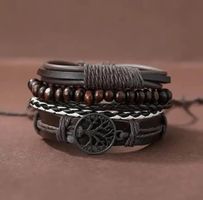3er Armband Set braun