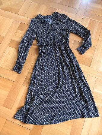 Kleid von KING LOUIE, gemustert dunkelblau, XS neuwertig