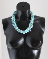 Glas Perlen Kette mit verm. Muschelchips