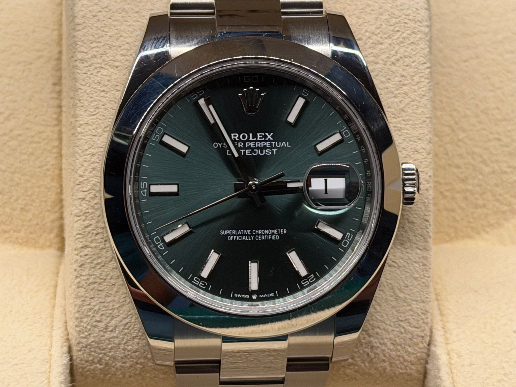 Rolex Orologi: Rolex Datejust 41mm Oyster green – Usato da Aarau venduto da trader1000 1