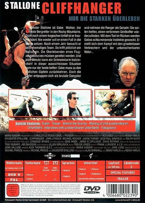 Alle DVDs: Cliffhanger (FSK-18) Uncut – Neu (gemäss Beschreibung) aus Volketswil von Fraese1 1