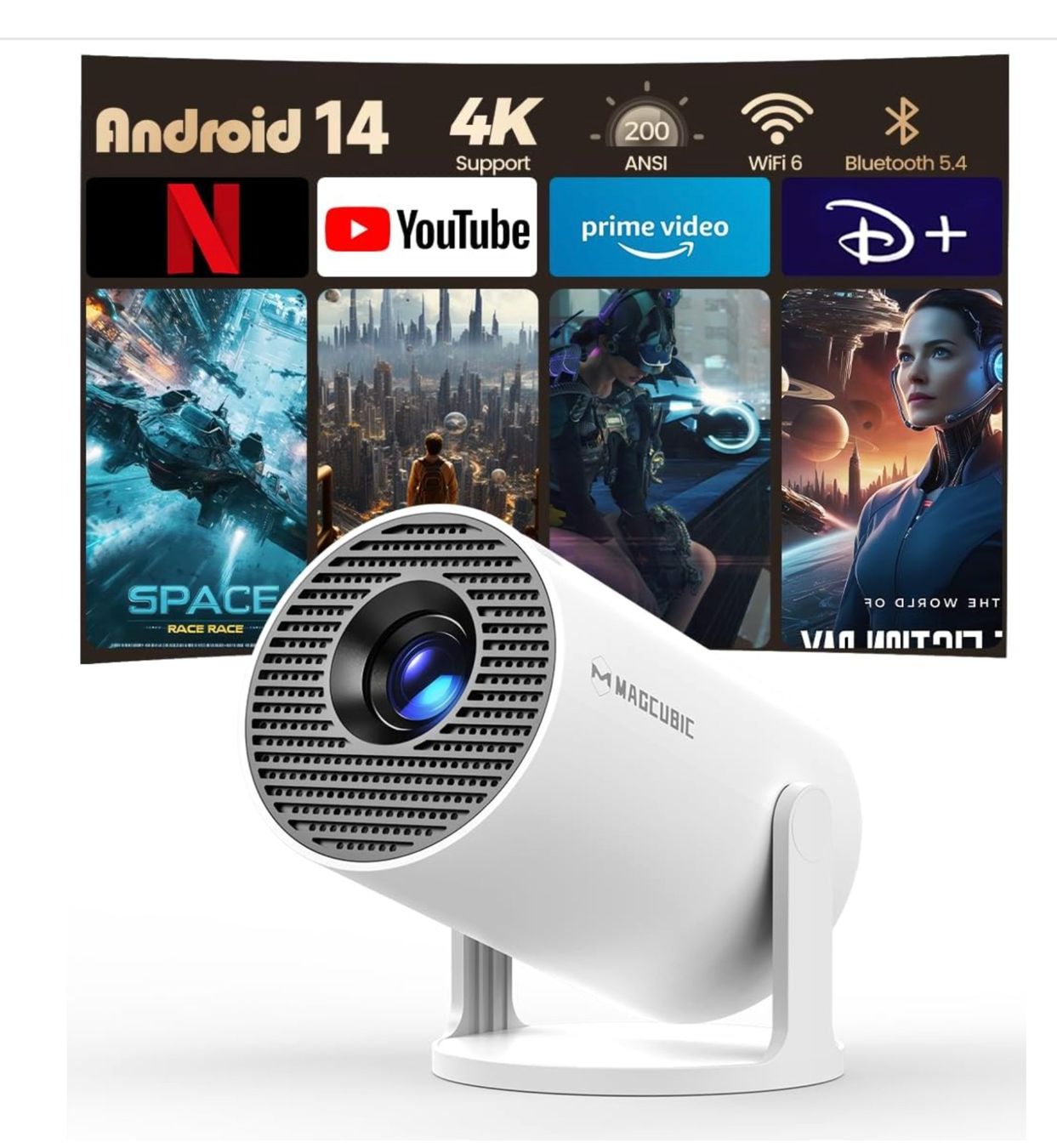 Proiettori: Mini Beamer 4K Unterstützt Android – Nuovo e nell'imballaggio originale da Mellingen venduto da Samiross