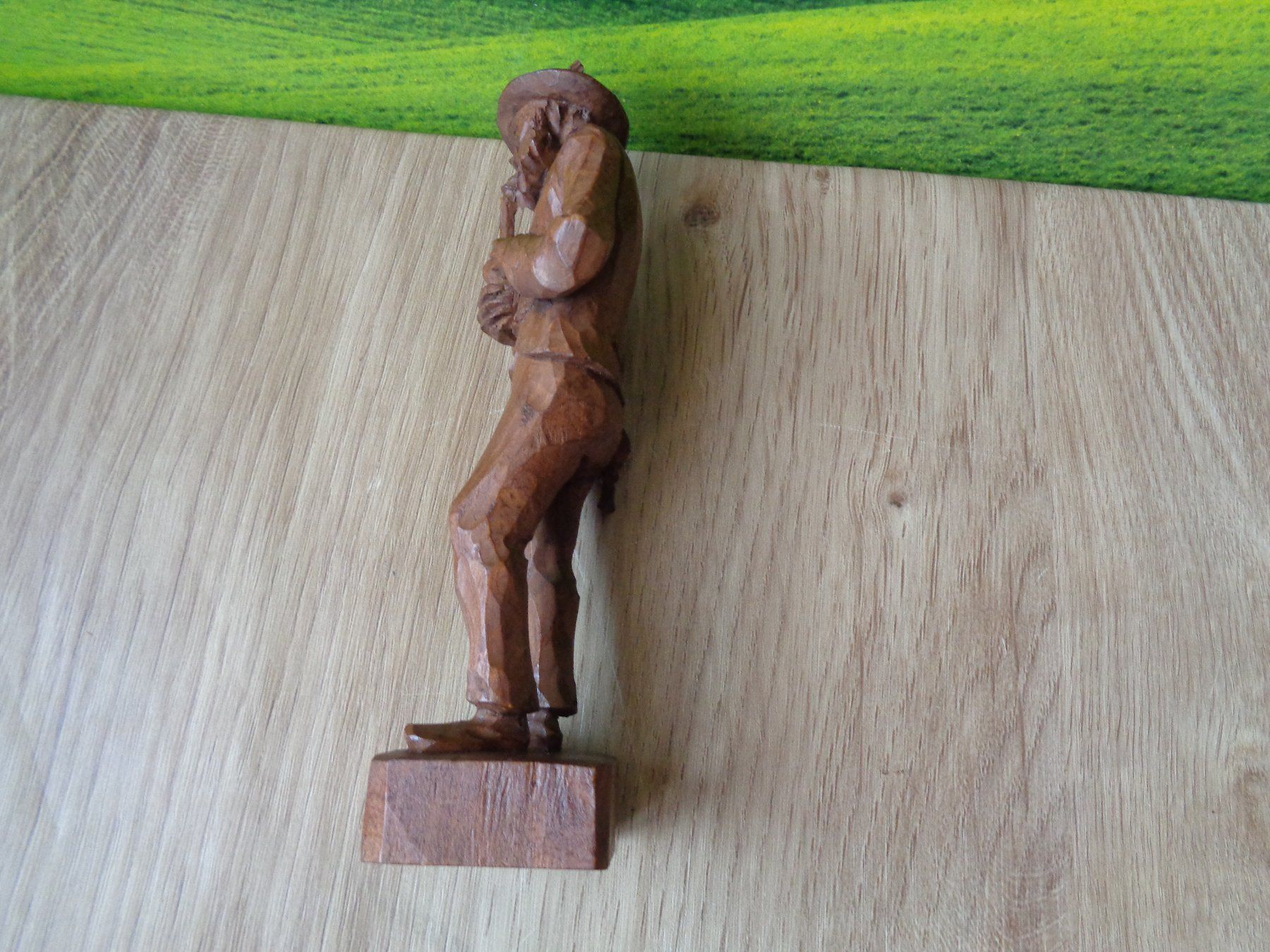 Sculture & Statue: HOLZ-FIGUR MANN MIT TABAKPFEIFE HANDGESCHNITZT – Usato da Henggart venduto da Pascha22 4