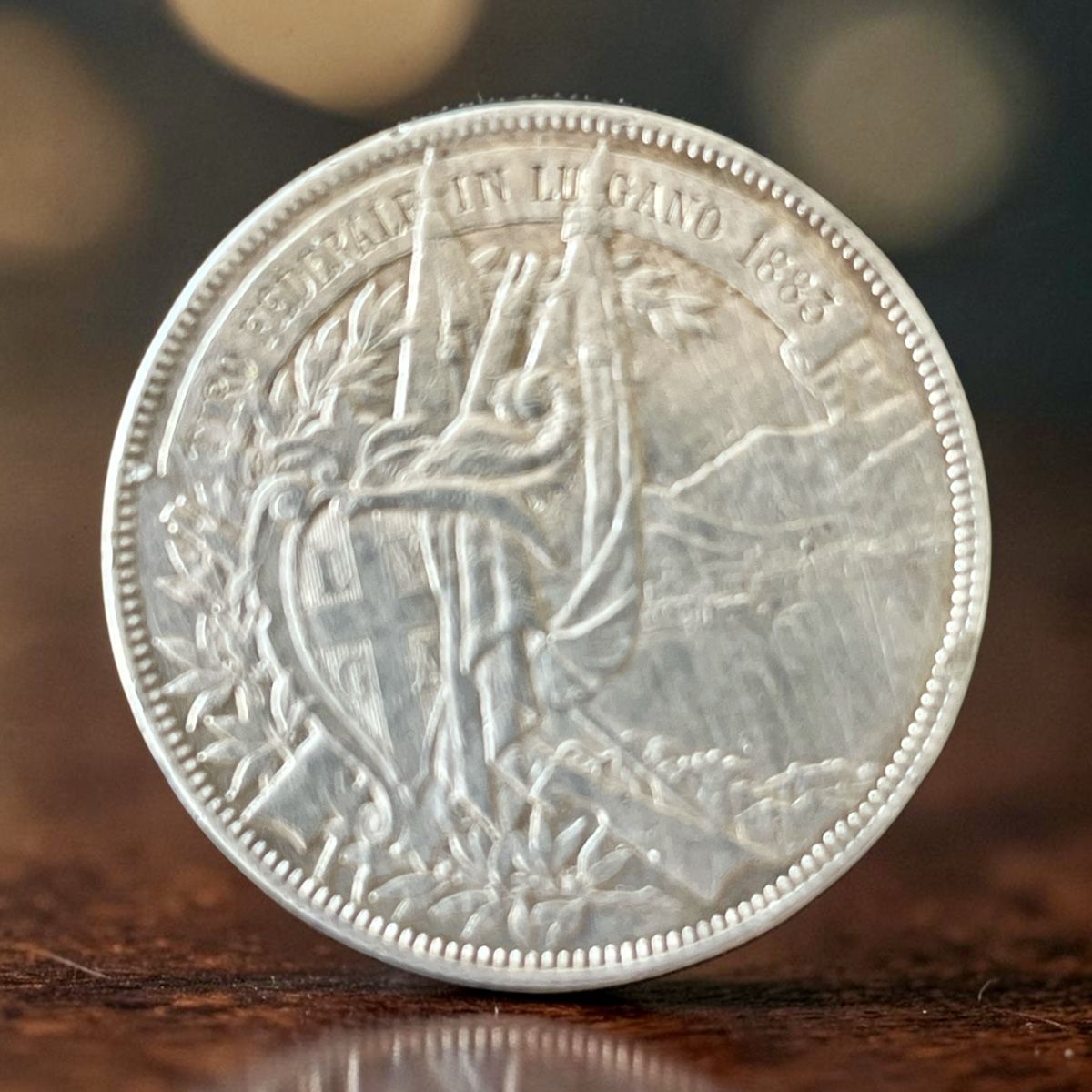 Tutti le monete: Schützenthaler 5 Fr. Lugano  – Usato da Winterthur venduto da Numismatica-Vitu 1
