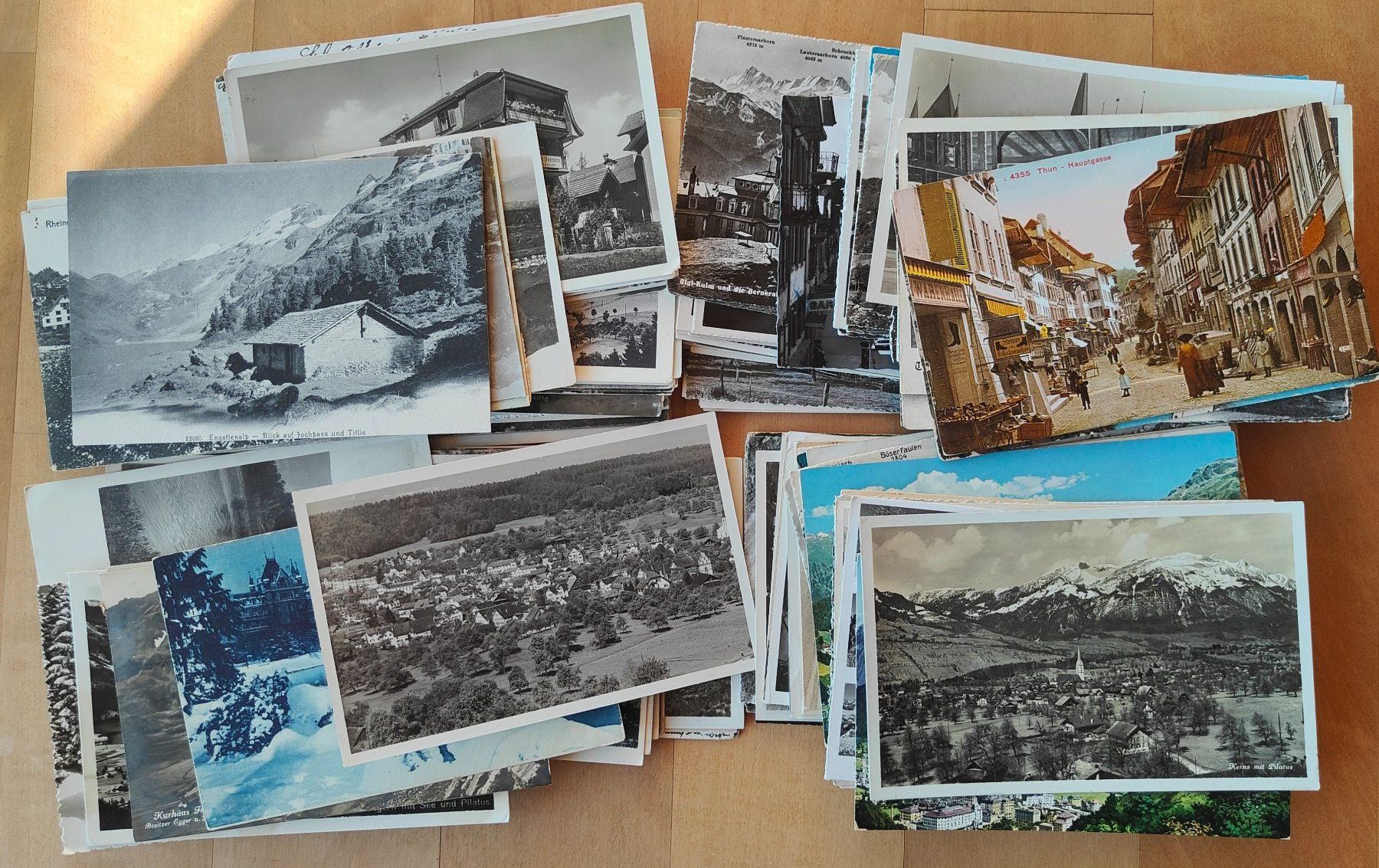 Ansichtskarten: Super LOT, Posten mit 170 kleinformatigen CH Ansichtskarten – Gebraucht aus St. Erhard von Chaeferli6 5