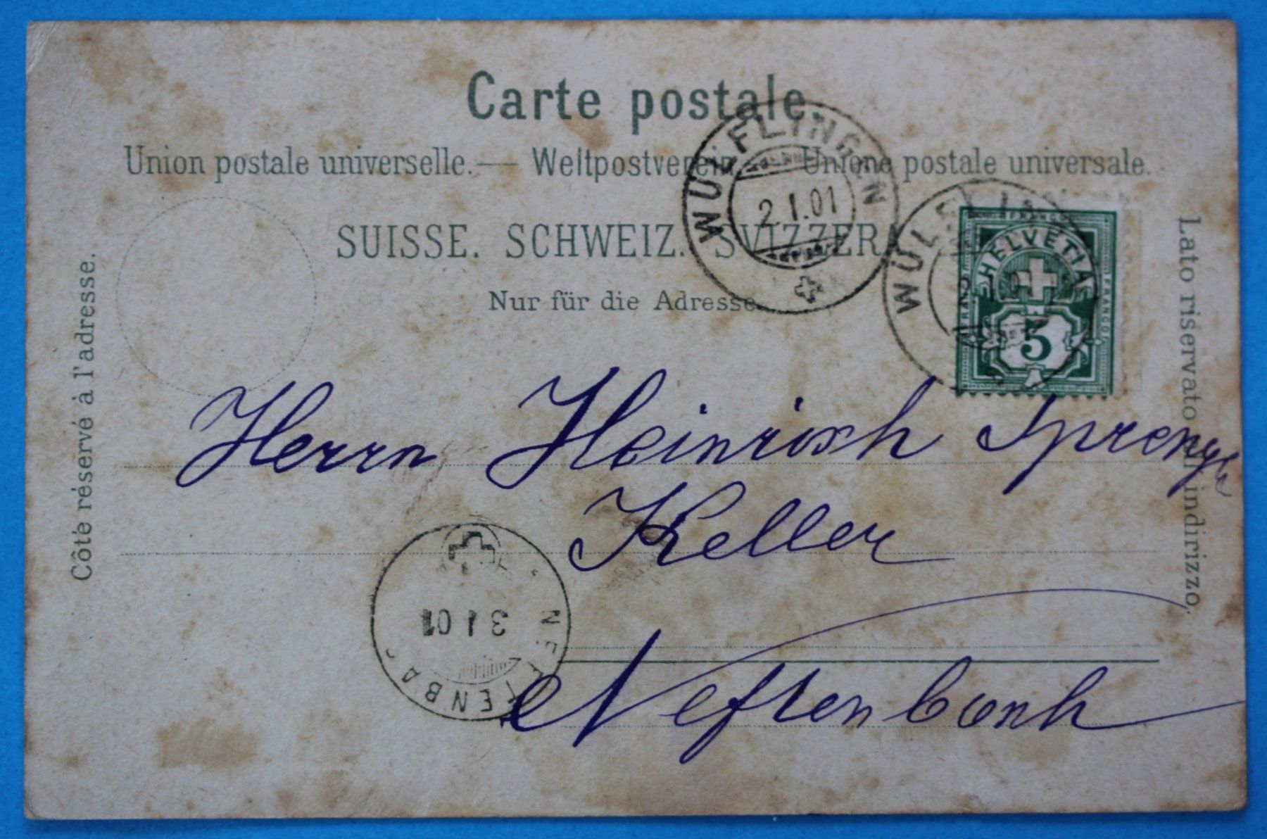 Cartes postales: WüLFLINGEN LITHO AK – D'occasion à Lotzwil par pirolh 1