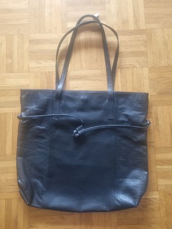 Sac fourre-tout en cuir noir