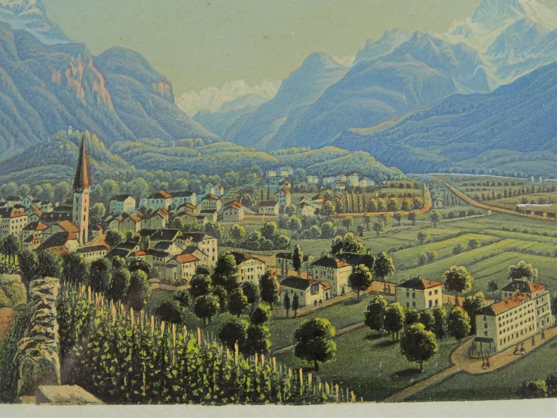 Incisioni: BEX, ALTKOLORIERTE AQUATINTA UM 1850 – Usato da Grüningen venduto da Kartensammler 2