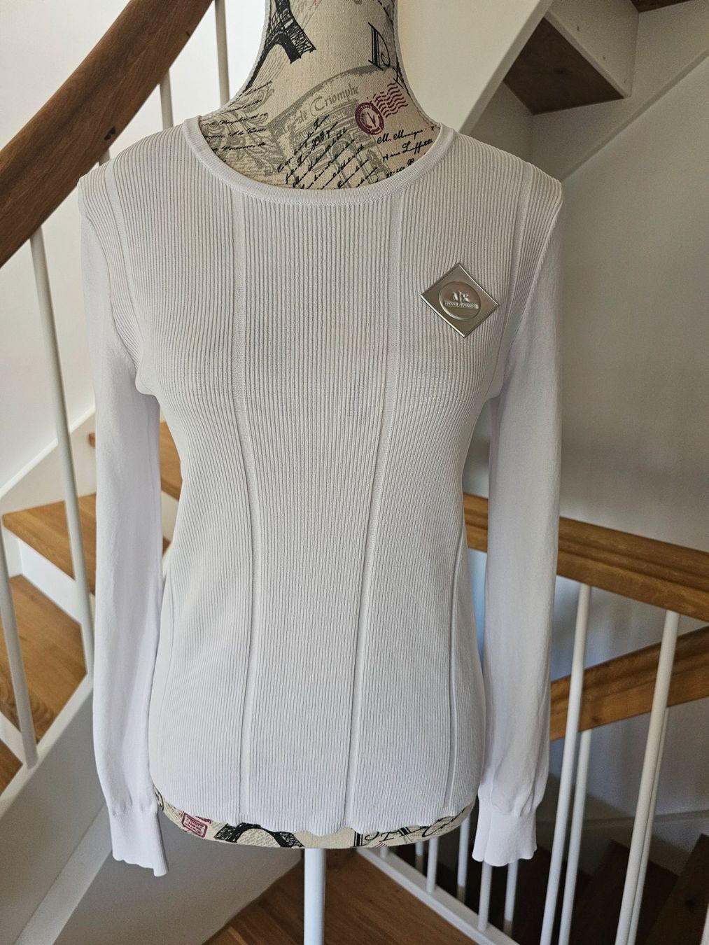 Armani Maglioni & Felpe: Pullover Armani exchange, Gr. S, weiss – Usato da Steinebrunn venduto da sassi31