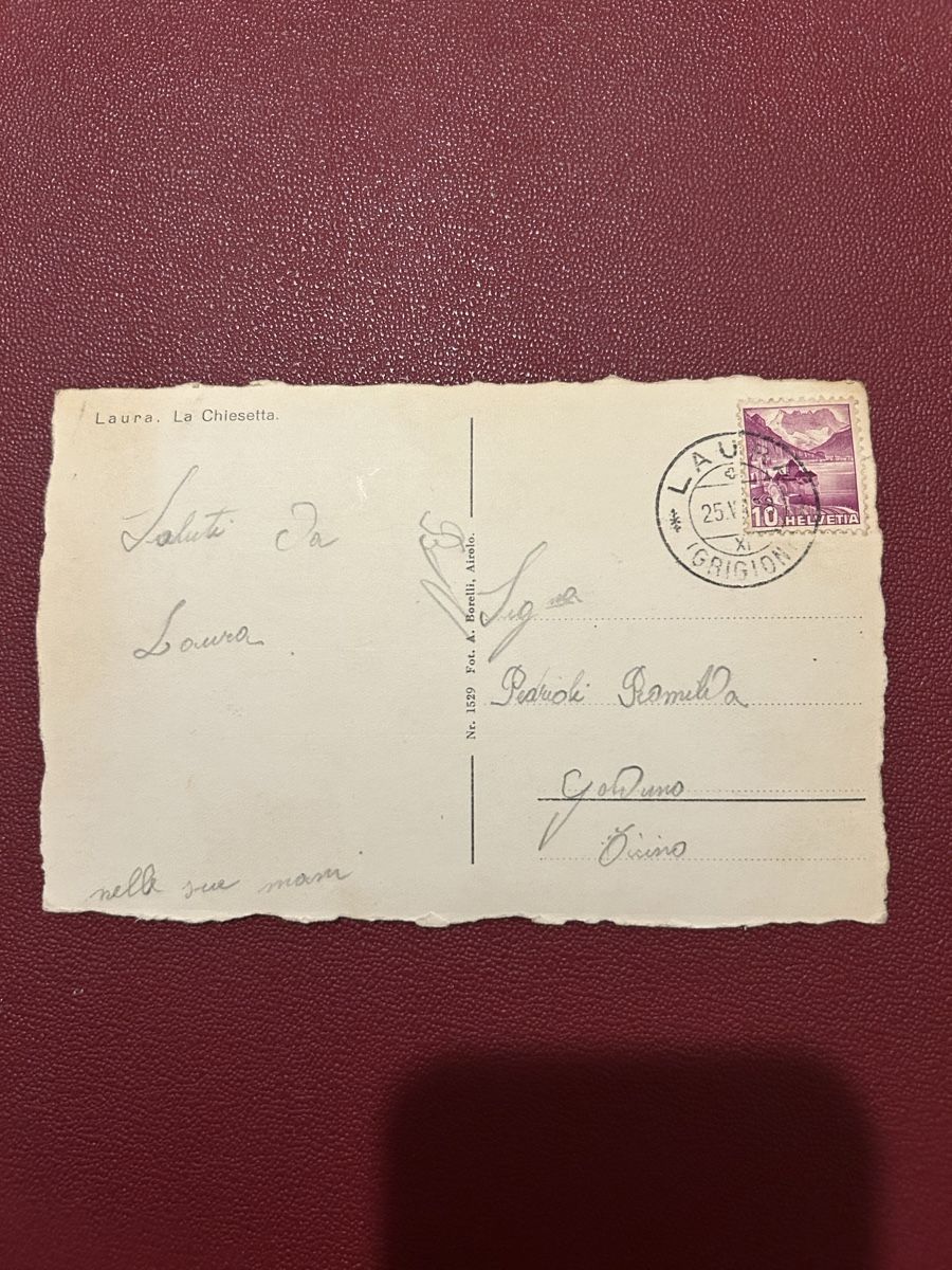 Cartes postales: Laura La Chiesetta 1938 – D'occasion à Breganzona par Milesbo 1
