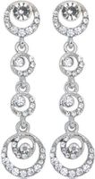 Ohrringe Ohrstecker Silber klare Strass-Steine rund Kreis