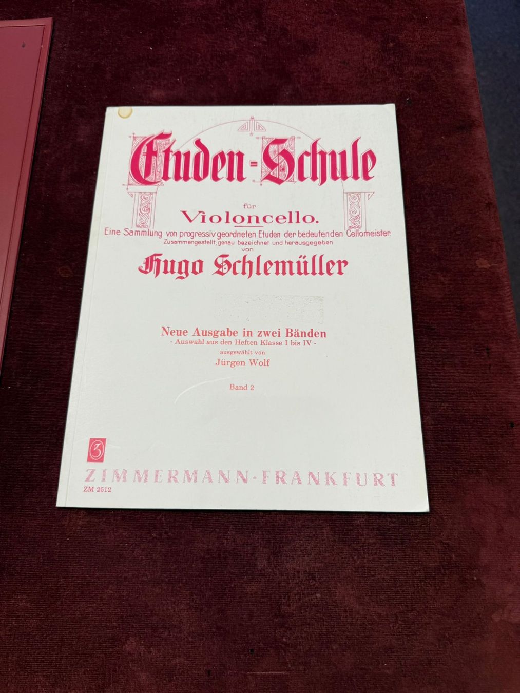 Bücher: Noten Etuden-Schule Violoncello Hugo Schlemüller – Neu (gemäss Beschreibung) aus Davos-Platz von musikhauskollegger