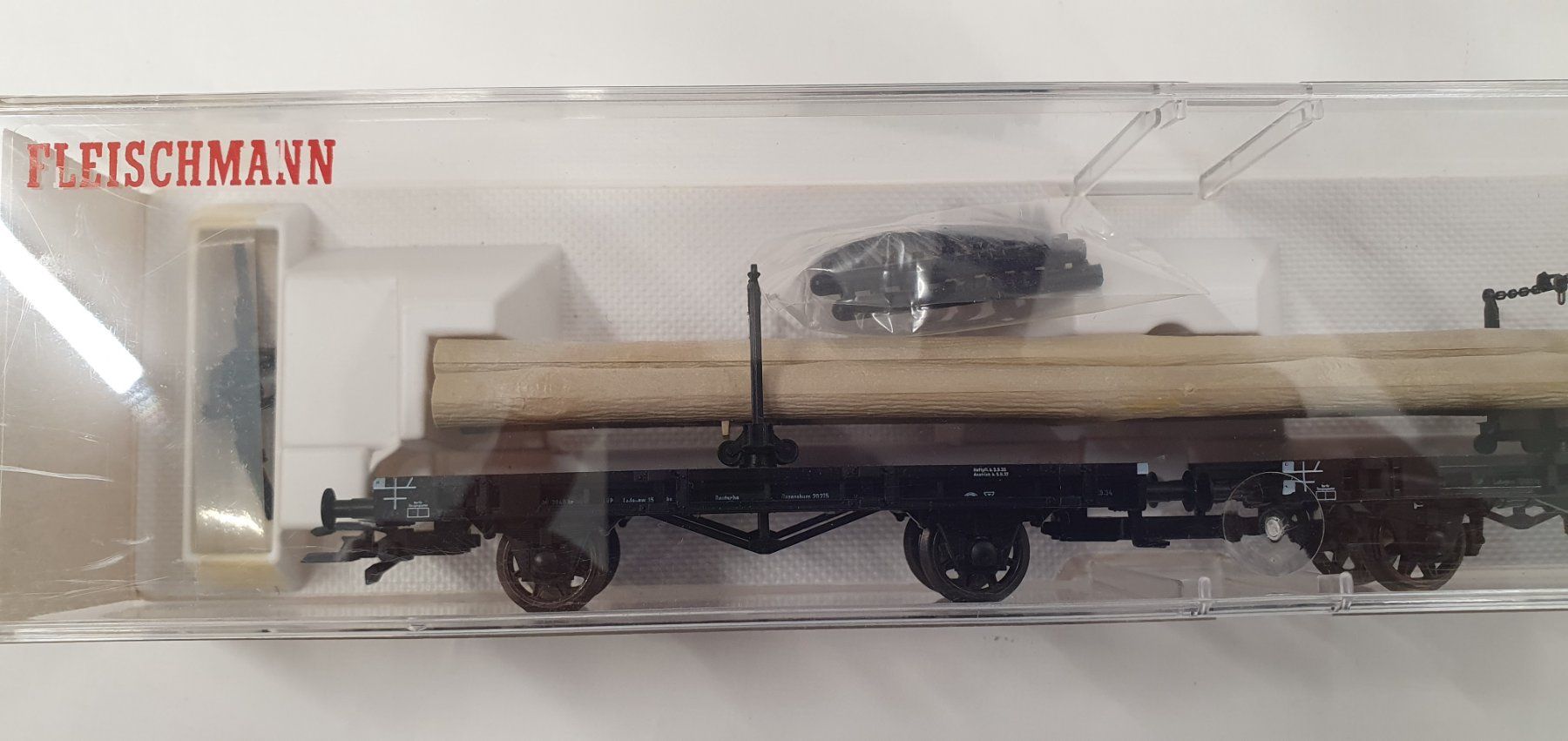 Fleischmann Modelleisenbahnen: Fleischmann 5252K  DRG Set Drehschemelwagen mit Baumstämmen – Neu und originalverpackt aus Würenlos von jub_nd5j 3
