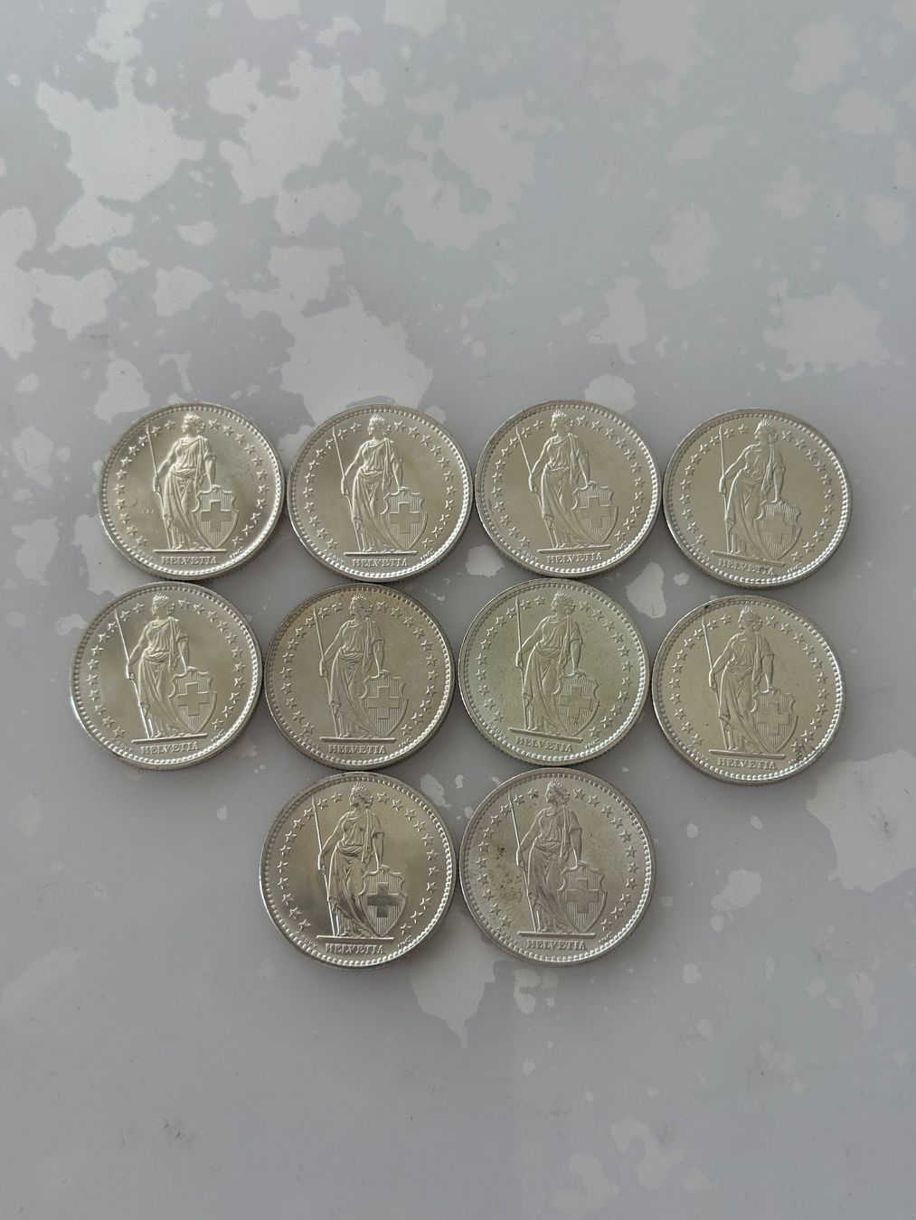 Tutti le monete: 10 x 2 Franken 1967  Silber  Stgl – Nuovo (secondo la descrizione) da Wallisellen venduto da SWISS_SILVER1