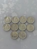 10 x 2 Franken 1967  Silber  Stgl