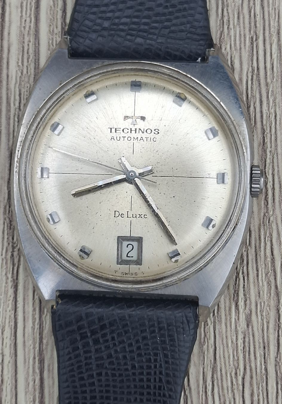 Technos Orologi: Vintage Technos De Luxe Automatic with Date at 6 O'clock. – Usato da St-Cergue venduto da gar_x2b7 1