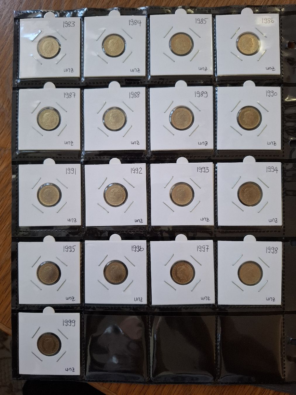 Alle Münzen: 5 Rappen Sammlung nr.40 – Gebraucht aus Hunzenschwil von Hardrock6 5