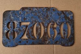Velonummer VD 1926 Plaque Velo