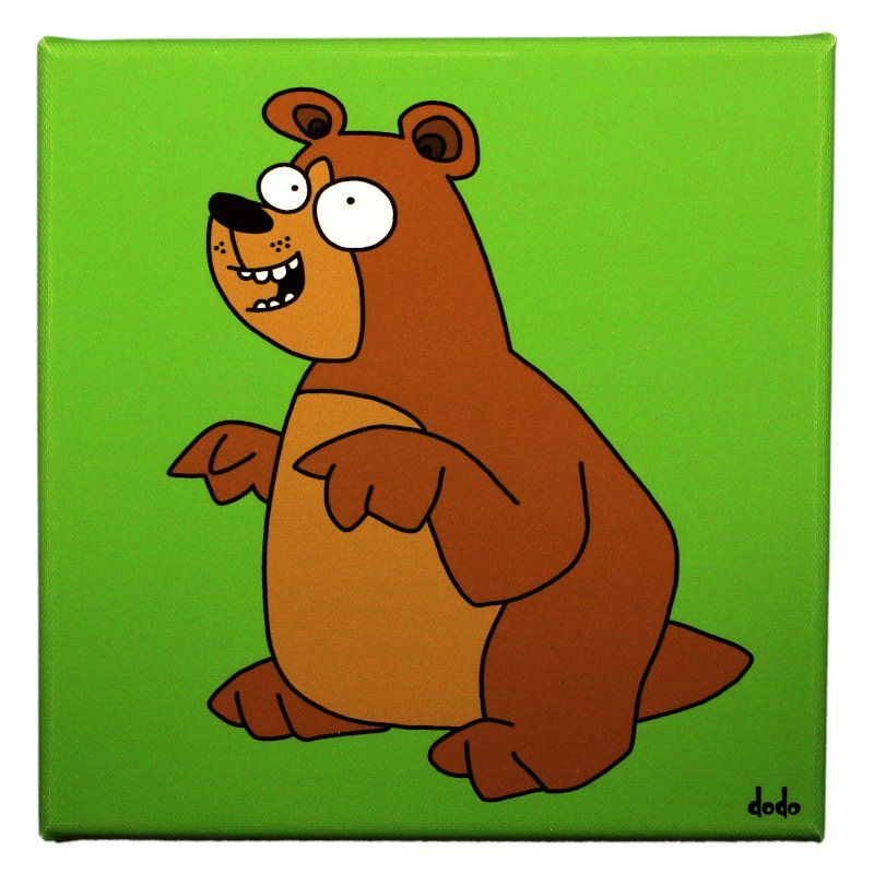 Foto & Immagini: Lustiges Comic Leinwandbild " Bär #2 " – Nuovo e nell'imballaggio originale da Winterthur venduto da Dfreudo