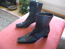 Stiefeletten schwarz Gr. 40 Leder