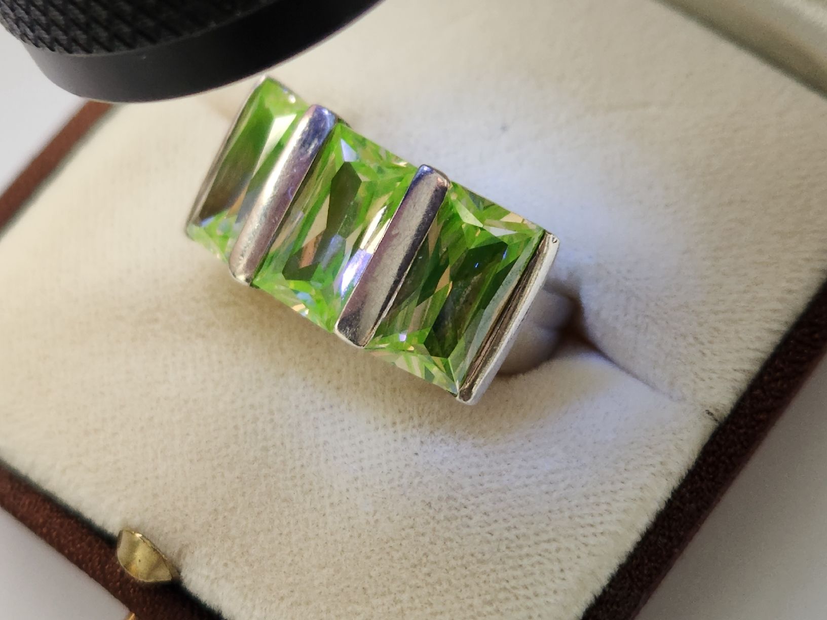 Anelli: Moderner Ring mit rosa Steinen, Grösse 56, Silber 925 15g – Usato da St. Gallen venduto da GIULESGG 7