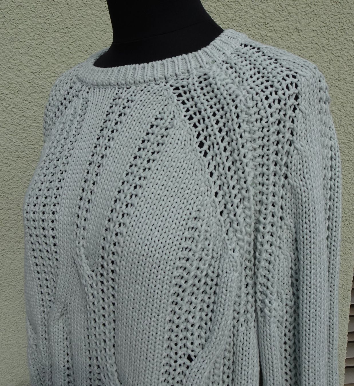 Riani Pullover & Sweatshirts: Riani Strickpullover hellblau mint Zopfmuster Gr 40 Pullover – Gebraucht aus Winterthur von blumeblau77 5