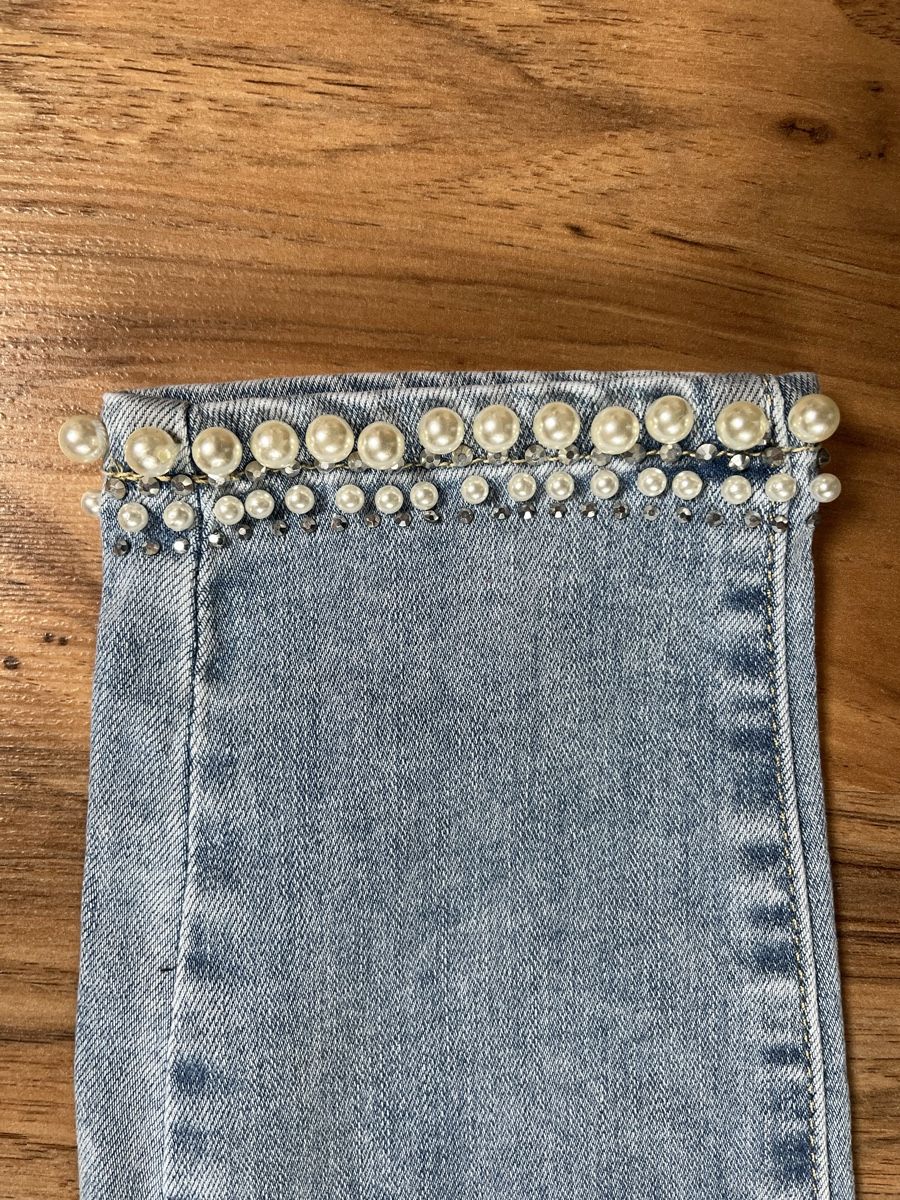 Jeans: Jeans NUNA LIE mit Perlen und Steinchen – Nuovo (secondo la descrizione) da Oberbüren venduto da len_5q92 2