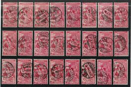 schönes Lot 78B, UPU 1900, gestempelt
