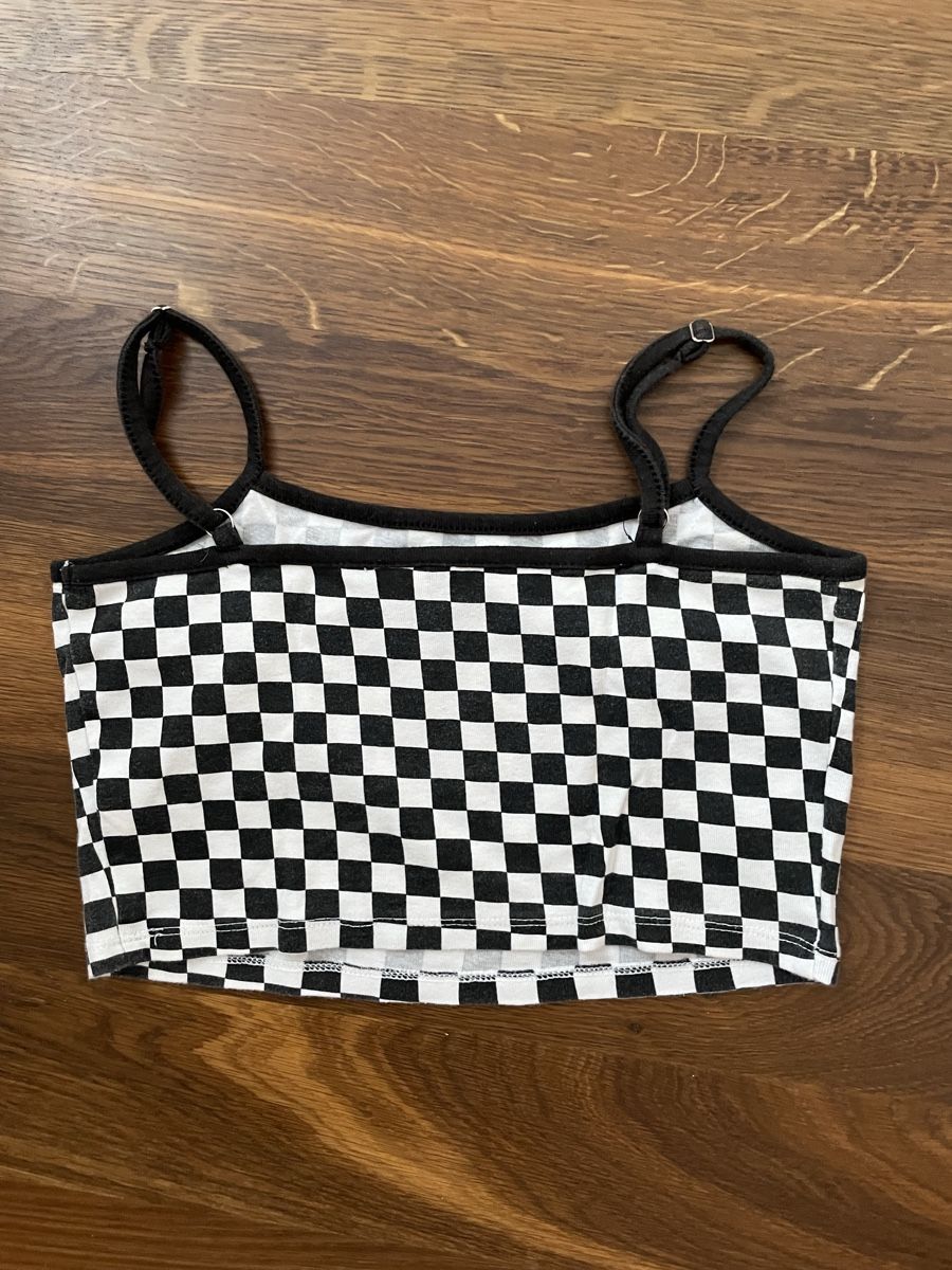 H&M Top: Schwarz-weiss kariertes Top, Gr. S – Usato da Liestal venduto da ela_2g9s 3