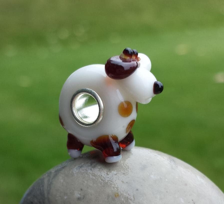 Perle (finte): Lampwork Hund-Glasperle Glass Bead – Nuovo (secondo la descrizione) da Langenthal venduto da flowersNbirds 3