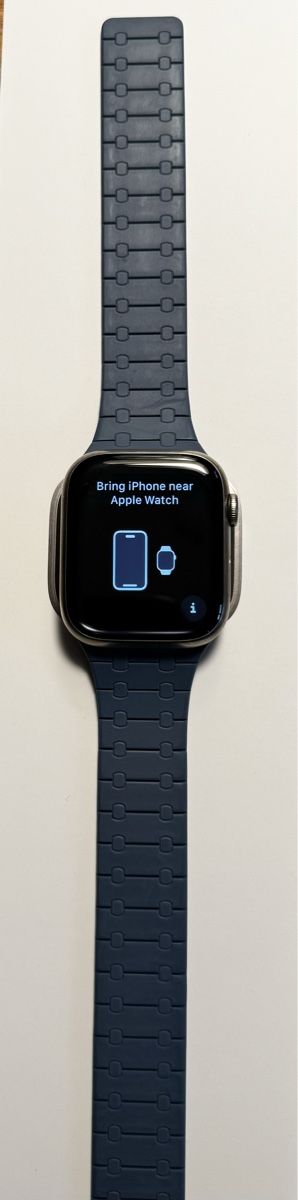 Apple Smartwatch: Apple Watch Series 7, 45mm, Titanium CEL – Gebraucht aus Mels von