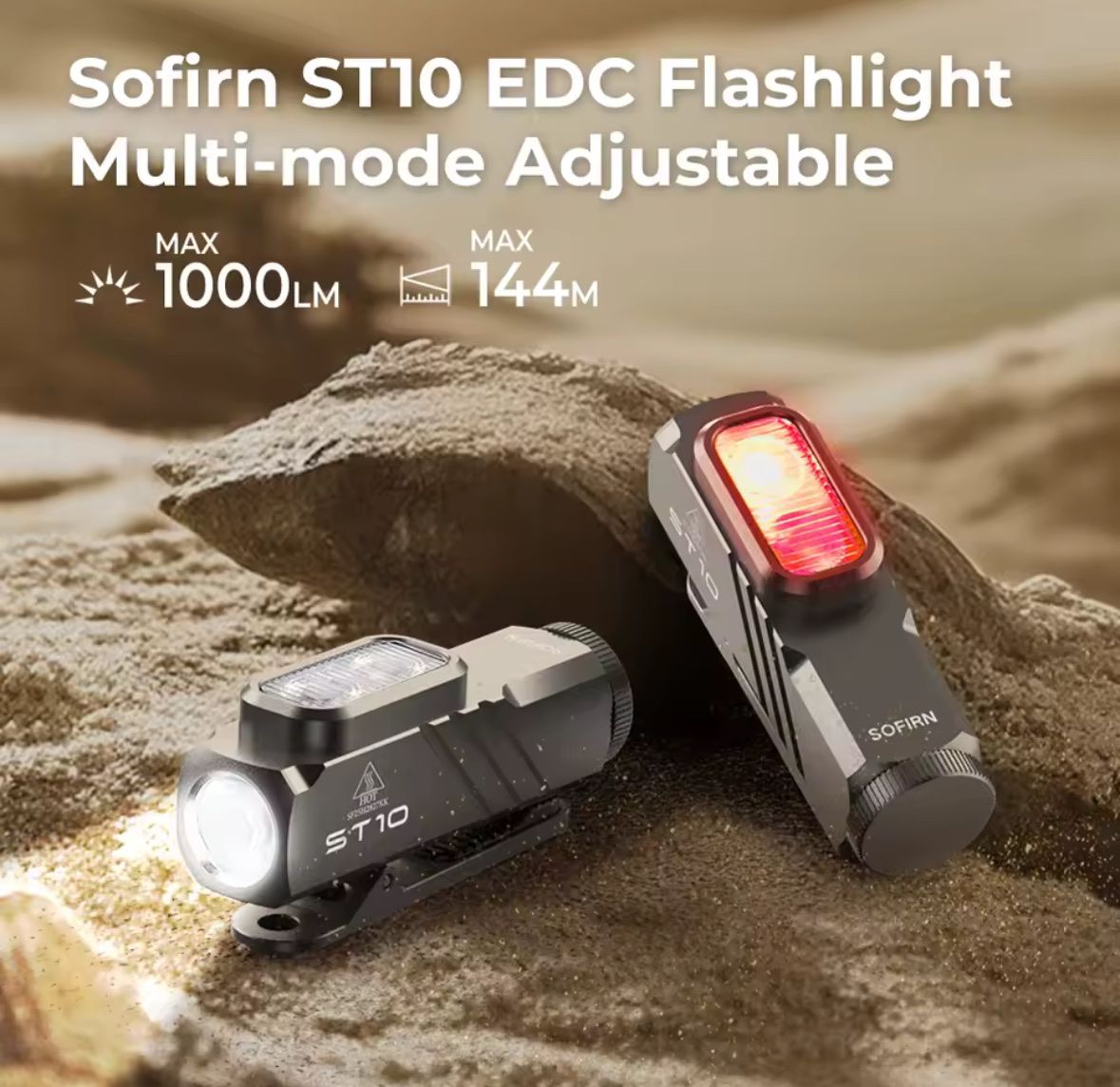 Lampade: Neu: Sofirn ST10 Mini Clip LED Lampe mit 1000 Lumen – Nuovo e nell'imballaggio originale da Arbon venduto da Helmuth 1