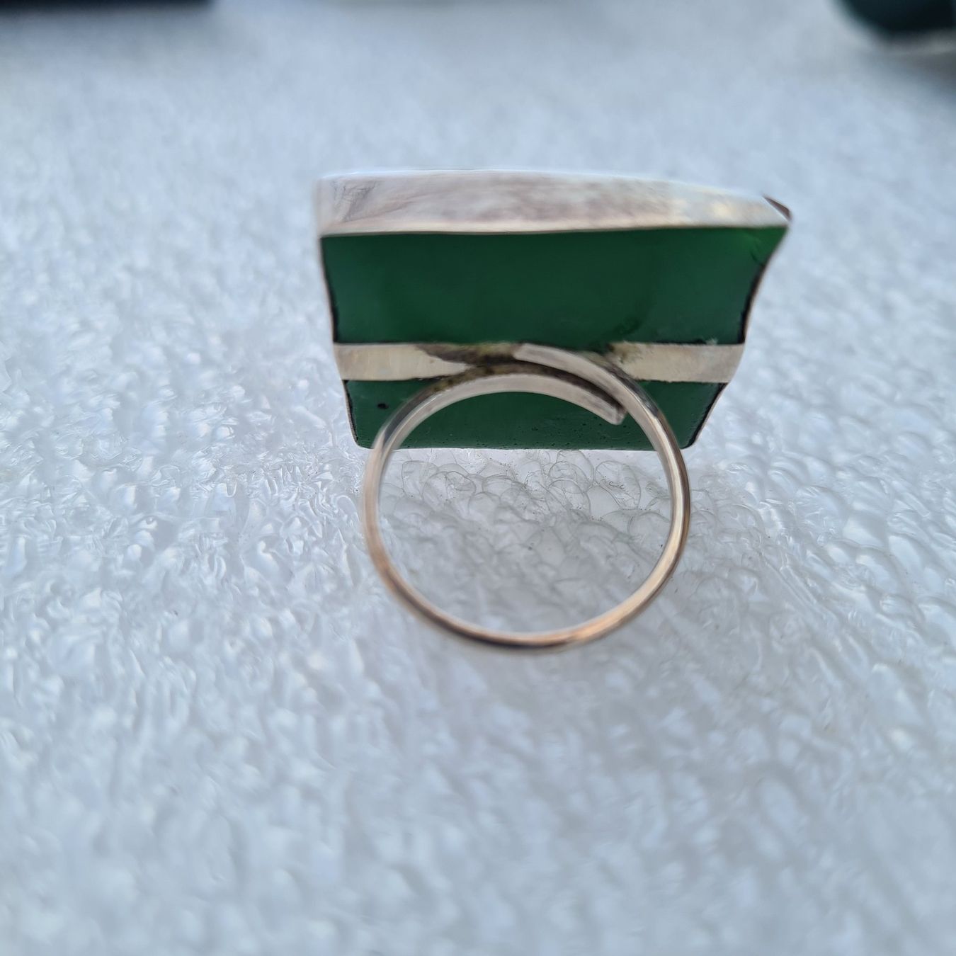 Anelli: Wunderschöner Ring echtes Silber mit grossem Seeopal – Nuovo (secondo la descrizione) da Basel venduto da ivoli 1