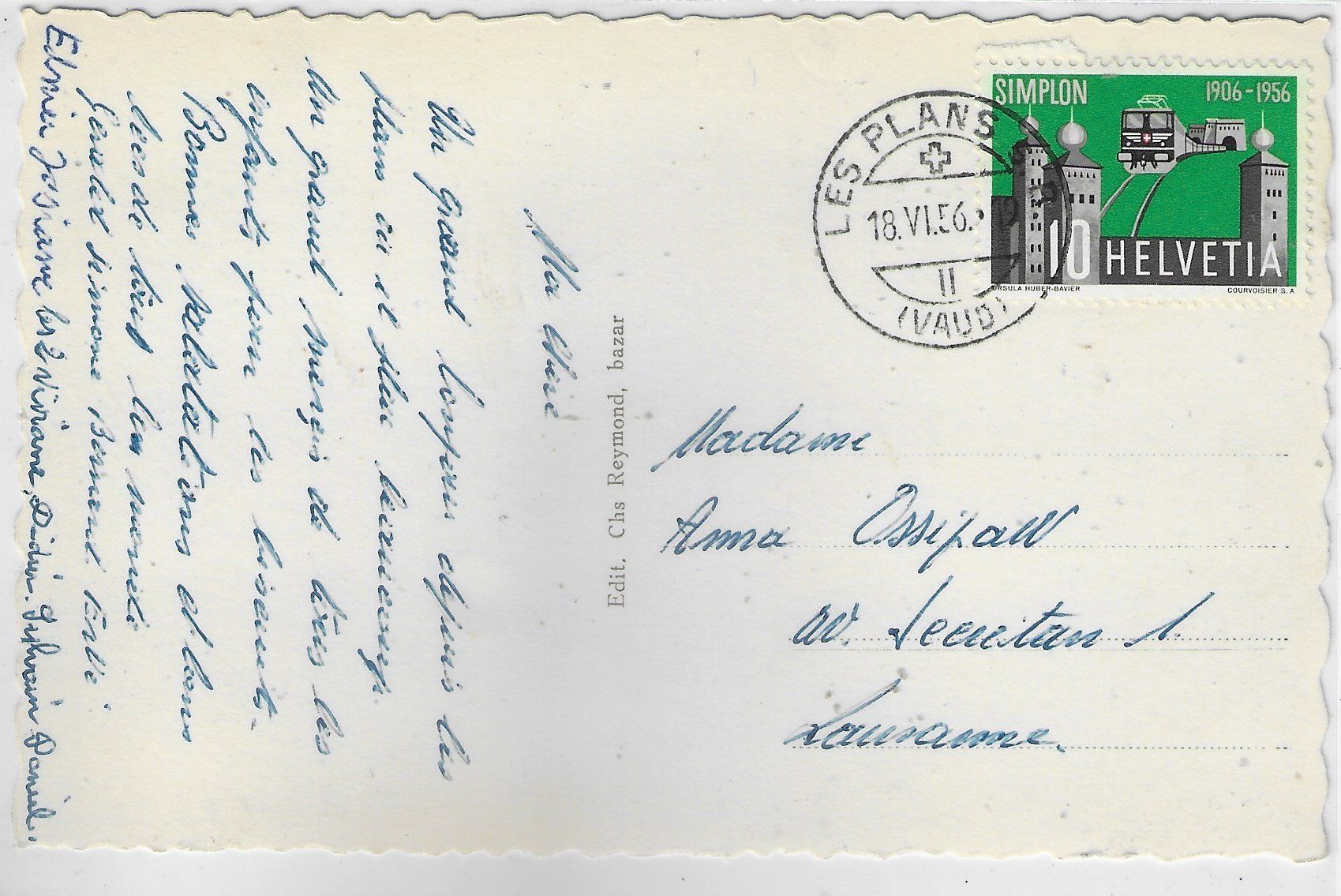 Cartoline postali: Les Plans s/Bex et les Torneresses – Usato da Ettingen venduto da Kartenplanet 1