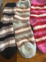 3x Kuschelsocken - flauschig weich-Wohlfühlen- Zeit für Dich